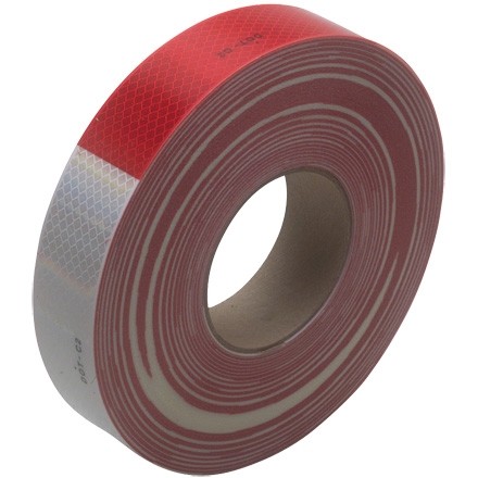 3M 983 Red/White Reflective Tape, 2" x 150