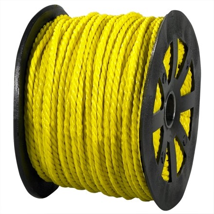 Twisted Polypropylene Rope - 3/8", Yellow