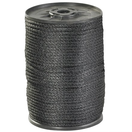 Solid Braided Nylon Rope - 1/4", Black