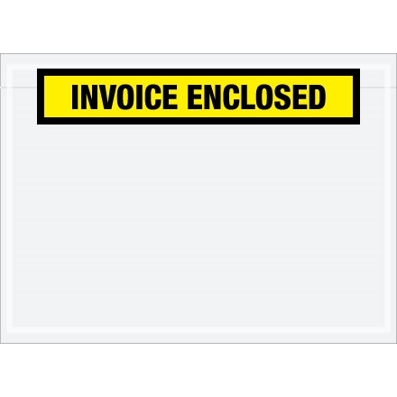 "Invoice Enclosed" Envelopes, Yellow, 7 1/2 x 5 1/2"
