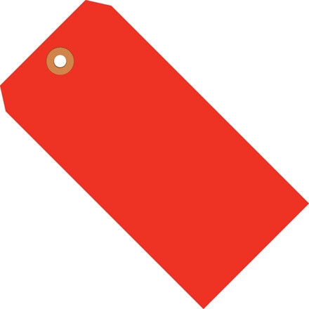 Fluorescent Red Shipping Tags #3 - 3 3/4 x 1 7/8"