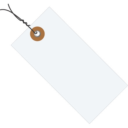 White Tyvek® Pre-wired Shipping Tags #3 - 3 3/4 x 1 7/8"