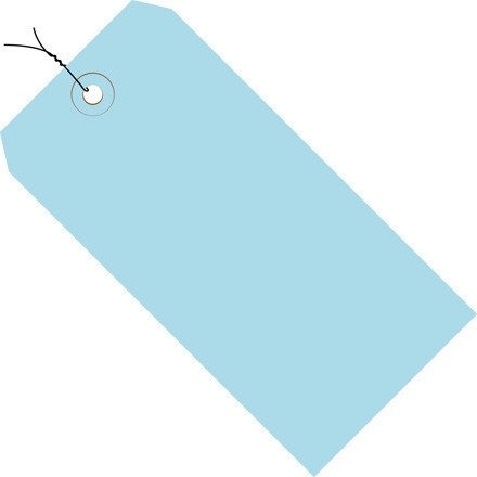 Light Blue Pre-wired Shipping Tags #6 - 5 1/4 x 2 5/8"