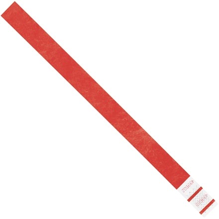 Red Tyvek® Wristbands, 3/4 x 10"