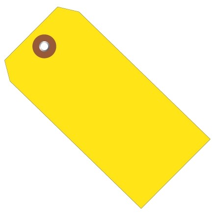 Yellow Plastic Tags #5 - 4 3/4 x 2 3/8"