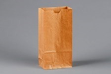 Natural Kraft Paper Grocery Bags, 2 - 4 1/4 x 2 1/2 x 7 3/4"
