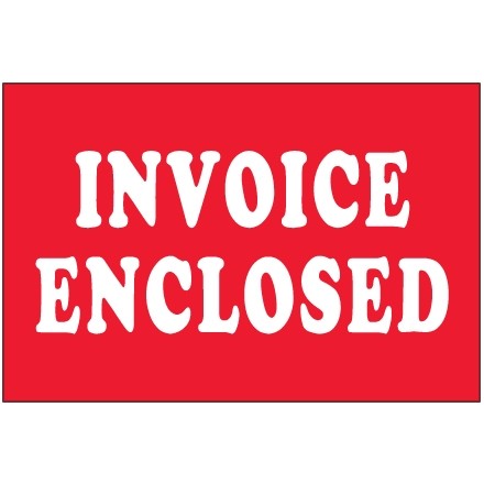 " Invoice Enclosed" Labels, 2 x 3"