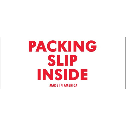 " Packing Slip Inside" Labels, 2 x 4"