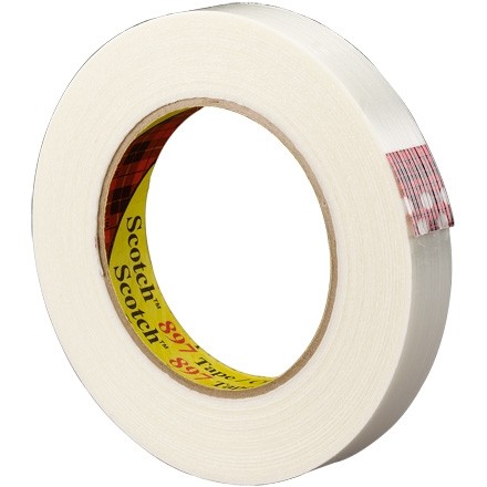 3M 897 Clear Strapping Tape, 1" x 60 yds., 6.0 Mil Thick