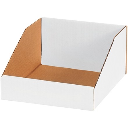 White Corrugated Bin Boxes, 8 x 9 x 4 1/2"