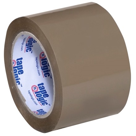 Tan Carton Sealing Tape, Industrial, 3" x 55 yds., 3.5 Mil Thick