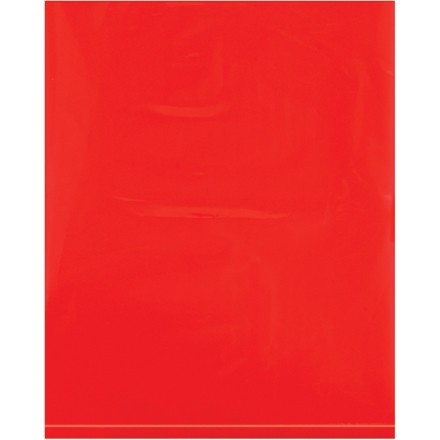 Poly Bags, 12 x 15", 2 Mil, Red Flat