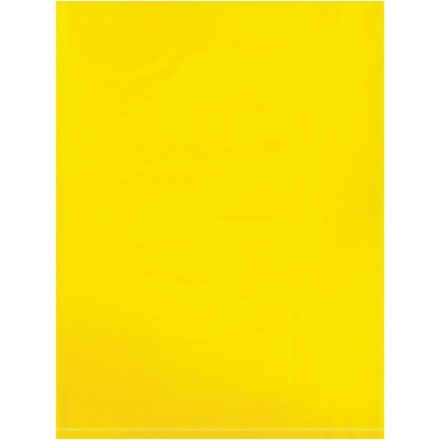 Poly Bags, 9 x 12", 2 Mil, Yellow Flat