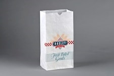 Bakery Bags, Printed - Bakery Fresh - Teal, Brown, Red, Waxed, 7 1/8 x 4 3/8 x 13 15/16