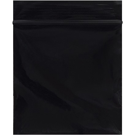 Reclosable Poly Bags, 3 x 3", 2 Mil, Black