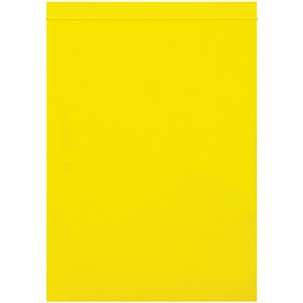 Reclosable Poly Bags, 9 x 12", 2 Mil, Yellow
