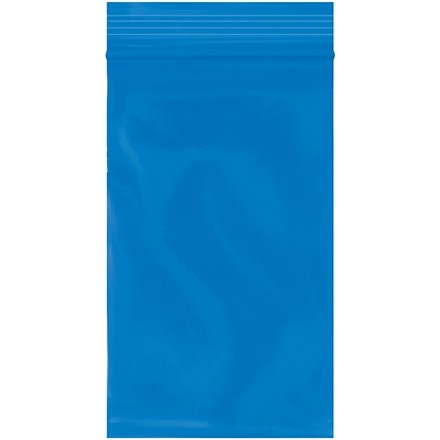Reclosable Poly Bags, 3 x 5", 2 Mil, Blue