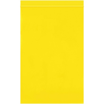 Reclosable Poly Bags, 6 x 9", 2 Mil, Yellow
