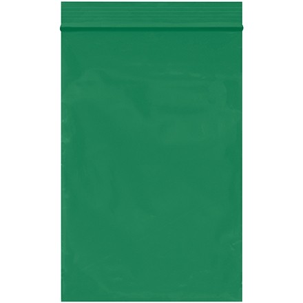 Reclosable Poly Bags, 4 x 6", 2 Mil, Green