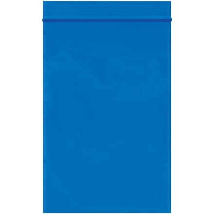 Reclosable Poly Bags, 4 x 6", 2 Mil, Blue
