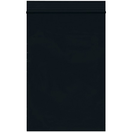 Reclosable Poly Bags, 4 x 6", 2 Mil, Black