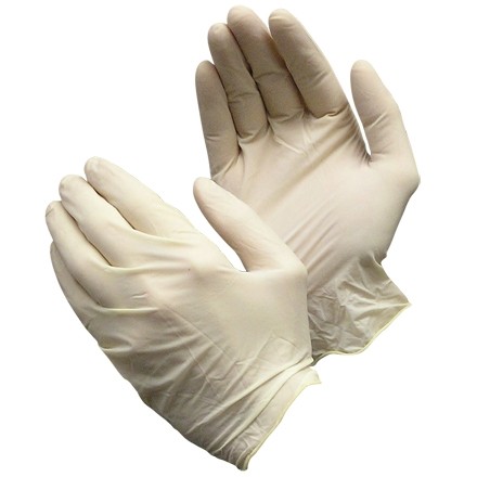 Industrial Powder Free Latex Gloves - White - 5 Mil - Large