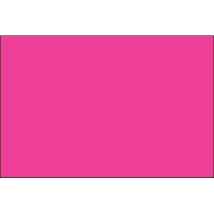 Blank Inventory Rectangle Labels - Fluorescent Pink, 3 x 6"