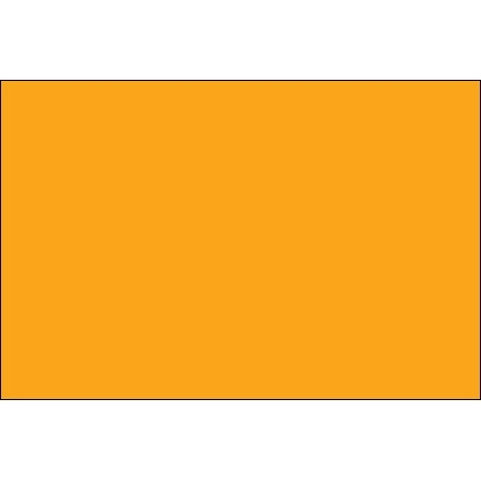 Blank Inventory Rectangle Labels - Fluorescent Orange, 3 x 6"