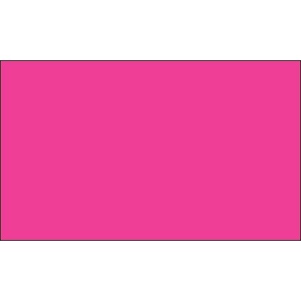 Blank Inventory Rectangle Labels - Fluorescent Pink, 3 x 5"
