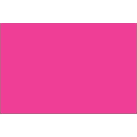 Blank Inventory Rectangle Labels - Fluorescent Pink, 3 x 10"