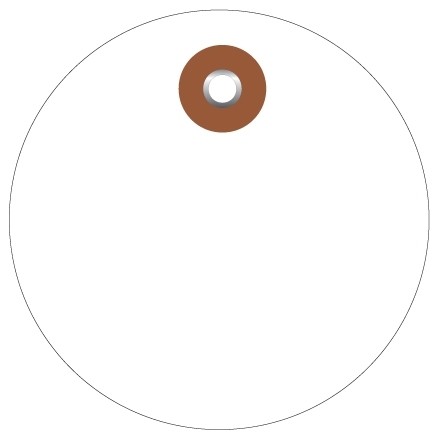 White Plastic Circle Tags - 3"