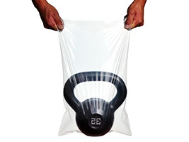 Plastic Food Bags, 10 x 6 x 22", Gusseted, 0.70 Mil, LDPE