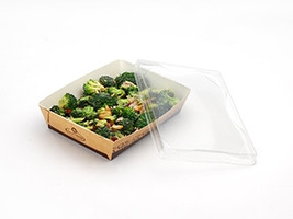 Medium Grab and Go Food Containers, 4 7/10 x 6 3/10 x 2"