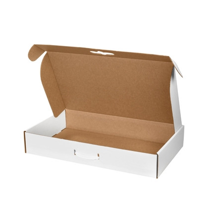 Corrugated Carrying Cases, White, 20 x 11 3/8 x 5 1/2"