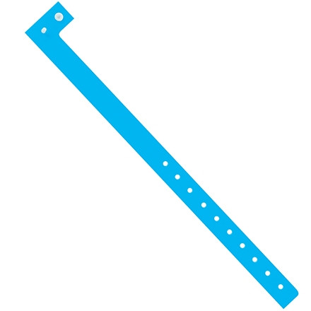 Day-Glo Blue Plastic Wristbands, 3/4 x 10"