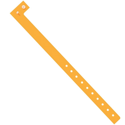 Day-Glo Orange Plastic Wristbands, 3/4 x 10"