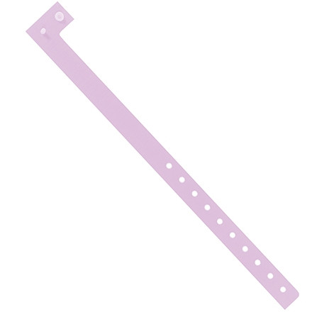Lavender Plastic Wristbands, 3/4 x 10"