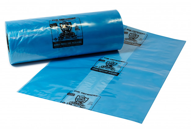 ARMOR DEFENDER™ Rust Preventative Gusseted Bags, 4 Mil, Blue, 26 x 24 x 46"