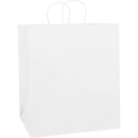 White Paper Shopping Bags, Rose - 5 1/2 x 3 1/4 x 8 3/8"