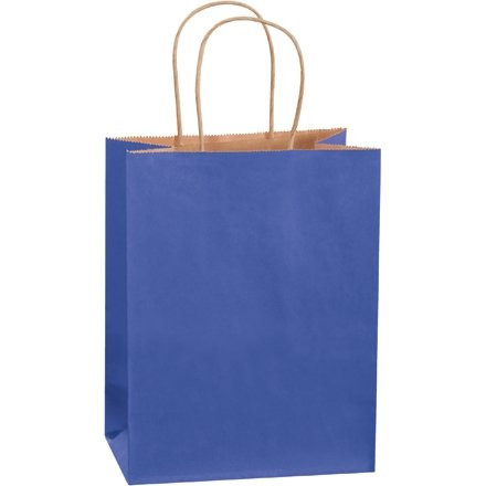 Brown Tinted Paper Shopping Bags, 8 x 4 1/2 x 10 1/4", Cub