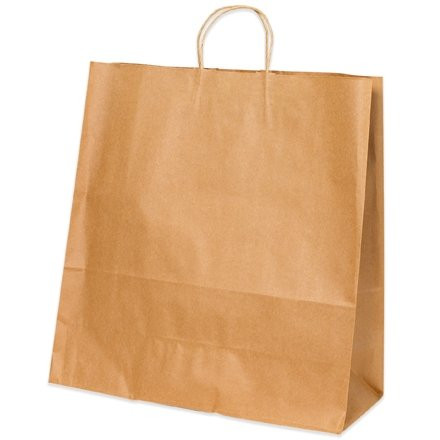 Kraft Paper Shopping Bags, Traveler - 13 x 6 x 15 3/4"