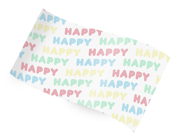 Happy Happy - Printed Tissue Sheets, 20 x 30