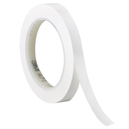 3M™ Vinyl Tape 471, White, 2 in x 36 yd, 5.2 mil - The Binding Source