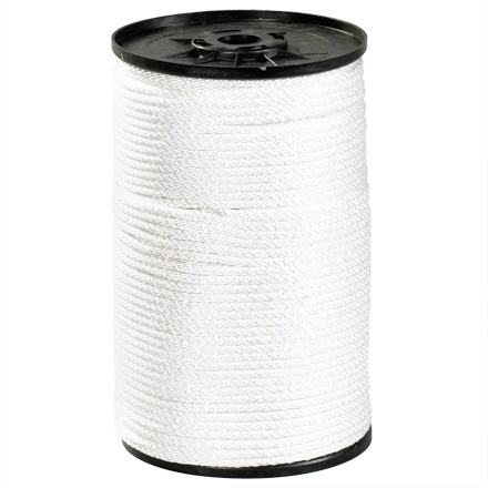 Solid Braided Nylon Rope - 3/16, White