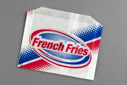 Printed French Fry Bags, 5 1/2 x 1 x 4" - 8 PK