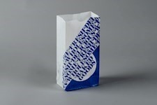 Blue and White Print Bag