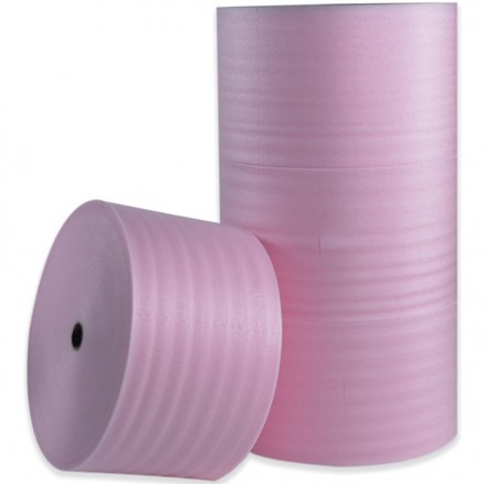 Anti-Static Shipping Foam Rolls, 1/8" Thick, 24" x 550', Non-Perforated