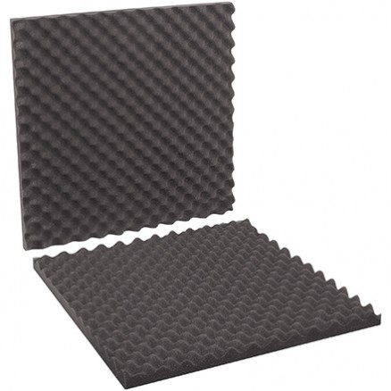 Charcoal Convoluted Foam Sets - 24 x 24 x 2" , 2 Sheets Per Set