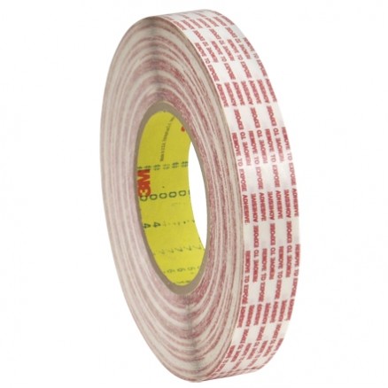 3M 476XL Double Sided Extended Liner Film Tape - 1" x 540 yds.