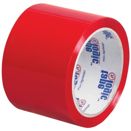 Red Carton Sealing Tape, 3" x 55 yds., 2.2 Mil Thick
